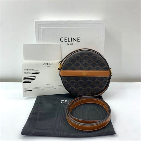 celine triomphe round purse|Celine shoulder bag triomphe.